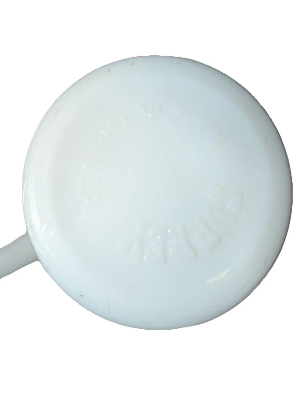 Vintage Shaving Mug Cup Rolls Royce 1907 Surrey White Milk Glass Mens Grooming